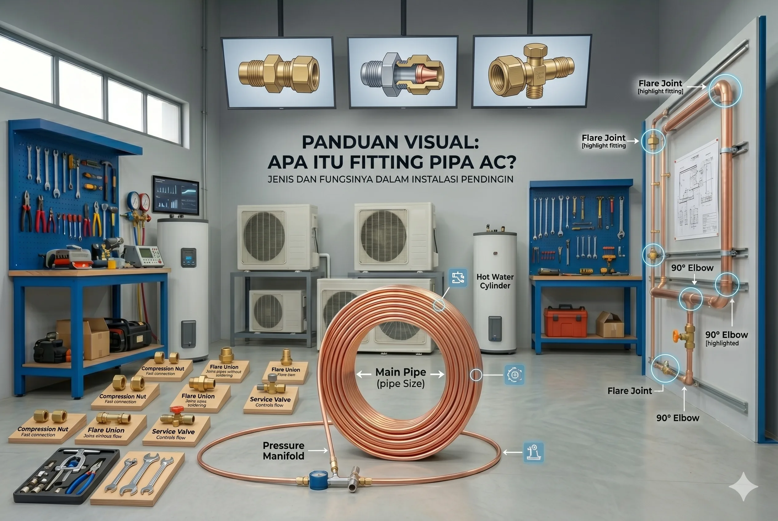 jenis fitting pipa AC